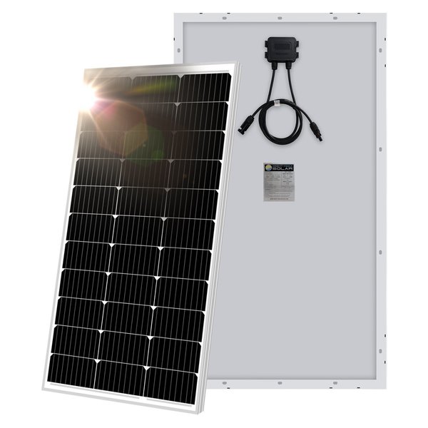 Mighty Max Battery 100W Solar Panel 12V Mono Off Grid Battery Charger for RV Roof, Homes MAX3990182